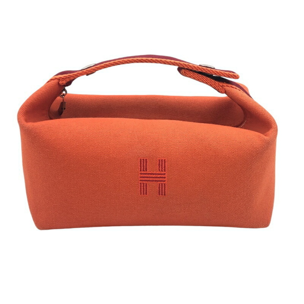 Hermes Brid Abra Lug PM Handbag Toile Orange